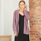 Women's Chenille Open-front Cardigan - A New Day Purple