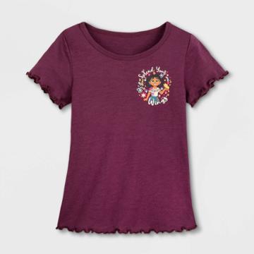 Girls' Disney Encanto Mirabel Short Sleeve T-shirt - Purple Xs - Disney