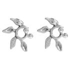 Women's Journee Collection Sterling Silver Circled Vine Stud Earrings -