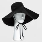 Women's Wide Brim Canvas Hat - A New Day Black