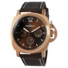 Peugeot Watches Peugeot Men's Rose Gold Multi-function Sport Watch -brown, Brown