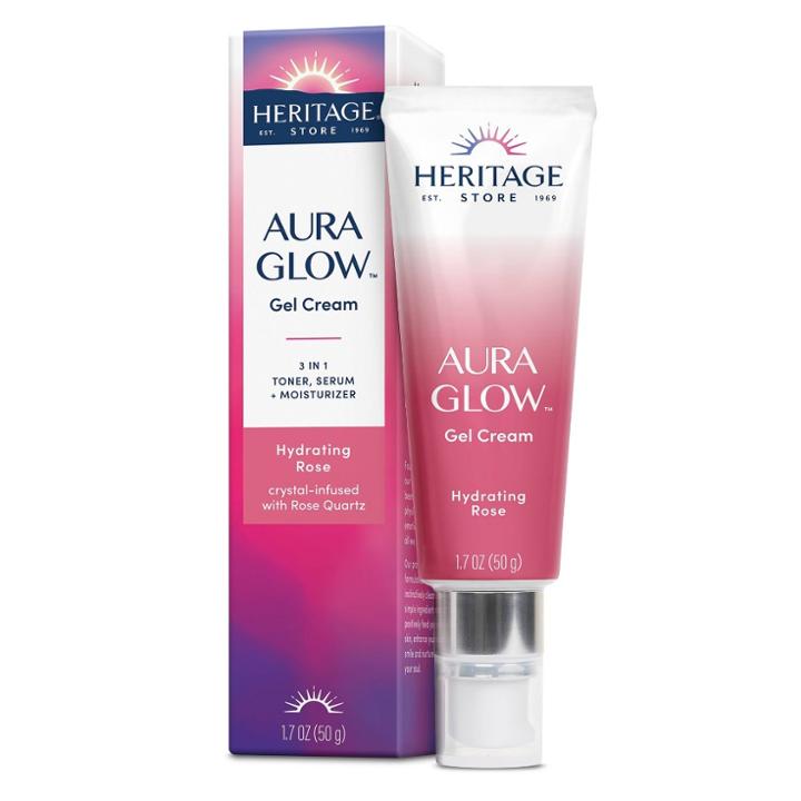 Heritage Store Aura Glow Gel Cream - Hydrating Rose