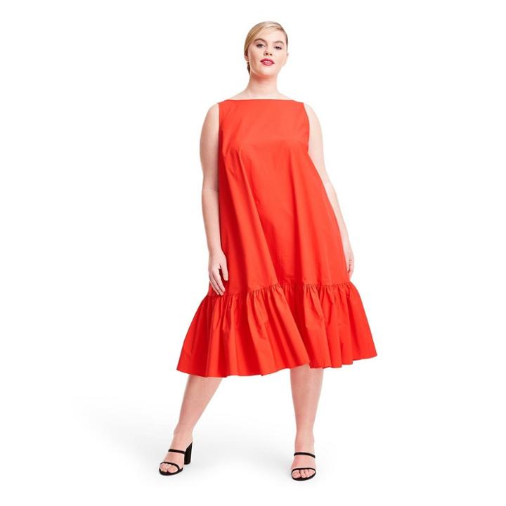 Plus Size Sleeveless Ruffle Shift Dress - Christopher John Rogers For Target Red