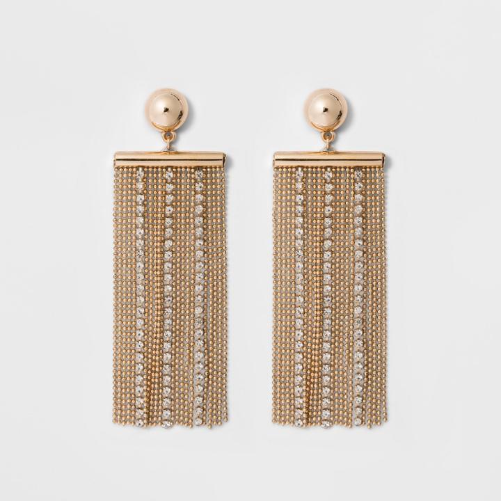 Sugarfix By Baublebar Chainmetal Tassel Drop Earrings - Gold, Girl's