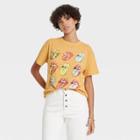 Women's The Rolling Stones Multi Logo Short Sleeve Graphic T-shirt - Mustard