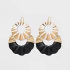 Gold Woven Wrapped Statement Earrings - A New Day Black
