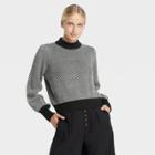 Women's Crewneck Pullover Sweater - Who What Wear Black Jacquard