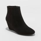 Women's Nara Microsuede Platform Bootie - A New Day Black