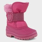 Toddler Girls' Charissa Glitter Faux Fur Winter Boots - Cat & Jack Pink