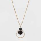 Semi-precious Bead And Open Circle Pendant Necklace - Universal Thread , Women's,
