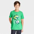Boys' T-rex Soccer Goalie Graphic Short Sleeve T-shirt - Cat & Jack Green