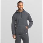 Hanes 1901 Men's Raglan Fleece Hooded Pullover Sweatshirt - Dark Gray Wash