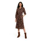 Women's Paisley Print Long Sleeve Belted Shirtdress - Nili Lotan X Target Brown