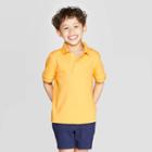 Toddler Boys' Short Sleeve Interlock Uniform Polo Shirt - Cat & Jack Gold