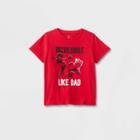 Toddler The Incredibles Like Dad Short Sleeve Graphic T-shirt - Red