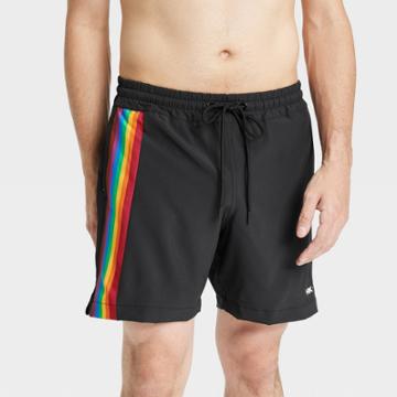 Humankind X Target Pride Adult Humankind Swim Trunks - Black Rainbow