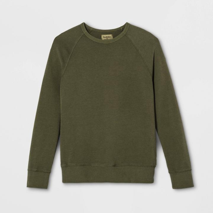 Men's Regular Fit French Terry Crew Neck Sweatshirt - Goodfellow & Co Orchid