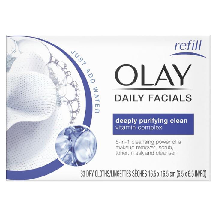 Olay Daily Facial Hydrating Cleansing Cloth With Grapeseed Extract Makeup Remover Facial Cleanser