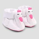 Baby Girls' Swan Crib Shoes - Cloud Island White