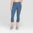 Women's Training High-waisted Capri Leggings 20 - C9 Champion Blue/gray