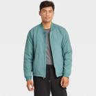 Men's Lightweight Insulated Shirt Jacket - All In Motion Teal L, Turquoise Blue