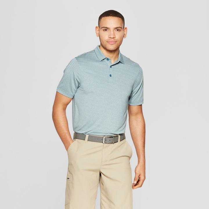 Men's Striped Golf Polo Shirt - C9 Champion Jeweled Jade