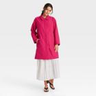 Women's Hoodless Rain Coat - A New Day Pink