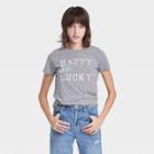 Grayson Threads Women's Happy Go Lucky Value Short Sleeve Graphic T-shirt - Gray