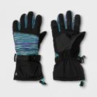 Girls' Premium Pixie Ski Gloves - C9 Champion Green 8-16, Black Green