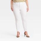 Women's Plus Size High-rise Skinny Jeans - Ava & Viv White