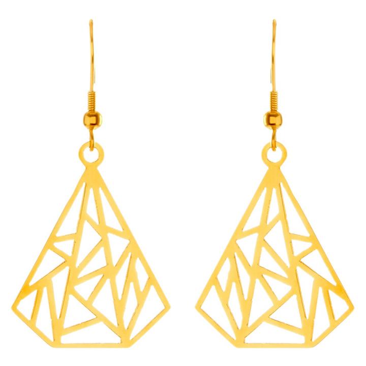Target Elya Geometric Tear Drop Dangle Earrings - Gold, Gold - Geometric Tear Drop