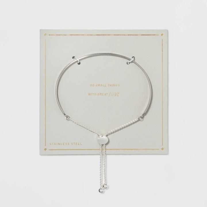 Target Stainless Steel Love Bolo Bracelet -