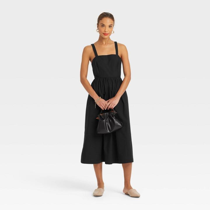Women's Sleeveless Sundress - A New Day Black
