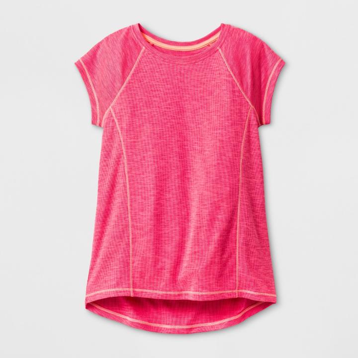 Girls' Novelty Tech T-shirt - C9 Champion Razzle Pink Heather