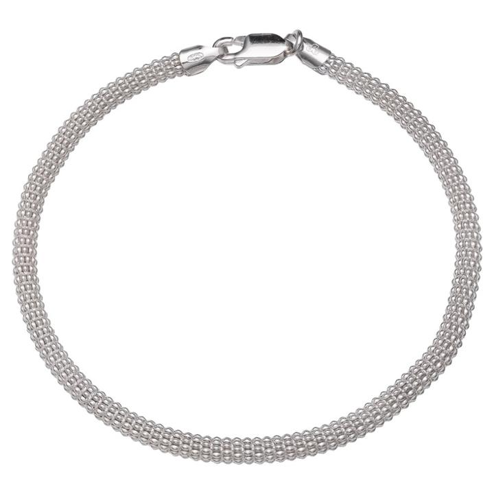 Distributed By Target Women's Popcorn Chain Bracelet With Lobster Claw Clasp In Sterling Silver - Gray
