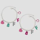 Girls' 2pk Heart, Round Stone & Bff Charm Bracelet Set - Cat & Jack,