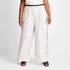 Women's Plus Size Wide Leg Trousers - Future Collective With Kahlana Barfield Brown Cream