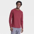 Men's Merino Wool Long Sleeve Athletic Top - All In Motion Heathered Red