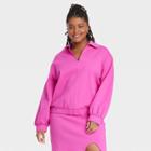 Black History Month Target X Sammy B Women's Plus Size Balloon Long Sleeve V-neck Scuba T-shirt - Pink