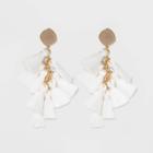 Sugarfix By Baublebar Tassel With Druzy Drop Earrings - Gray/white, Women's