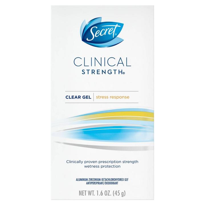 Secret Clinical Strength Antiperspirant And Deodorant Clear Gel Stress Response