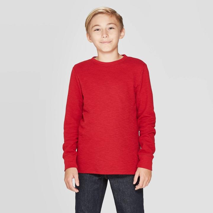 Boys' Thermal T-shirt - Cat & Jack Red
