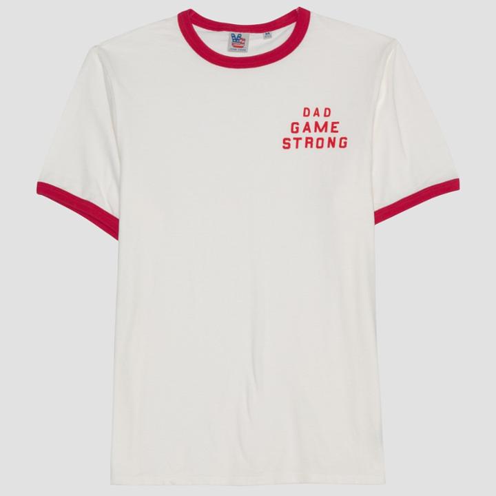 Junk Food Men's Short Sleeve Dad Game Strong T-shirt - Ivory