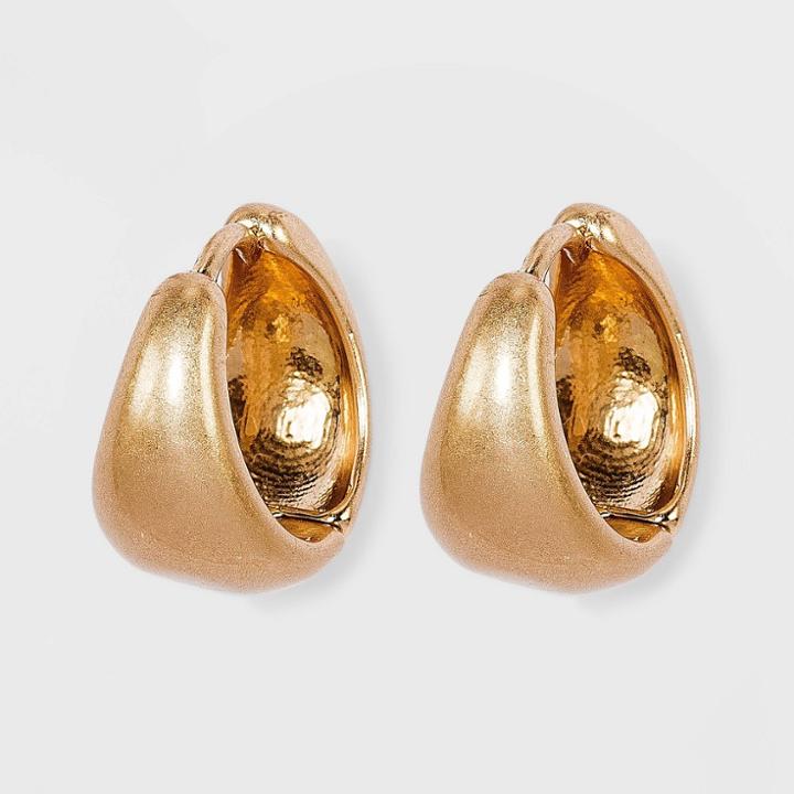 Small Huggie Hinge Hoop Earrings - Universal Thread Gold