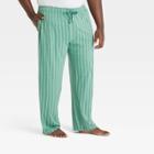 Men's Big & Tall Striped Vertical Knit Pajama Pants - Goodfellow & Co Green