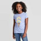 Petitegirls' Short Sleeve Ice Cream Graphic T-shirt - Cat & Jack Periwinkle Xs, Girl's, Blue