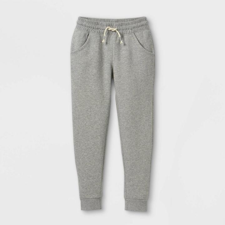 Girls' Fleece Jogger Pants - Cat & Jack Heather Gray