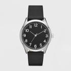 Men's Value Full Arabic Strap Watch - Goodfellow & Co Black