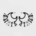 Sugarfix By Baublebar Crescent Moon Tassel Earrings - Black/white