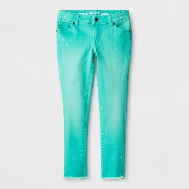 Plus Size Girls' Super Skinny Cropped Jeans - Cat & Jack Green